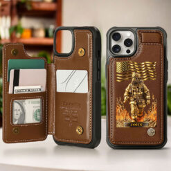 Personalized Firefighter Flip Wallet Phone Case QFTO5181202