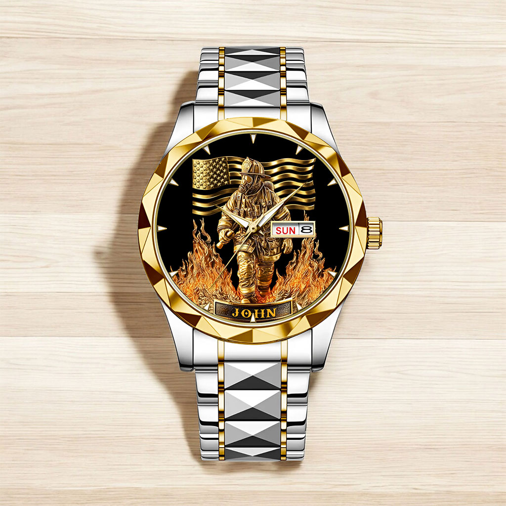 Personalized Firefighter Luxury Quartz Watch QFTO5181201 - Image 5