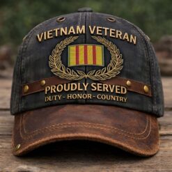 Vietnam Veteran Cap, Proudly Served, Duty – Honor – Country QFTD6080105