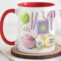 Custom Crochet Printed Faux 3D Ceramic Mug THHM6100106
