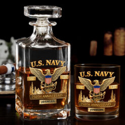 Custom U.S NAVY Whiskey Decanter Set THHH6090103