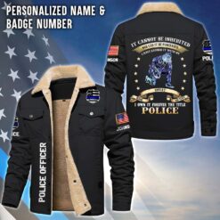 Personalized Police Fleece Lined Polyester Jacket UKTD6100101
