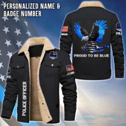 Personalized Police Fleece Lined Polyester Jacket UKTD6100103